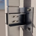 Building Exterior Wall Structure With Upper Lower Columns Connecting Parts And Bolts