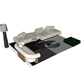 Modern Sofa Combination Sofa Coffee Table Chair 3d model