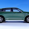 Modern Green Honda SUV With Sleek Body Design Front Grille And Wheels
