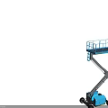 Blue Industrial Aerial Work Platforms Scissor Boom Straight Arm Mobile Lifts
