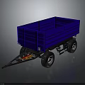 Blue Automotive Trailer Body Parts With Heavy Duty Wheels And Durable Design