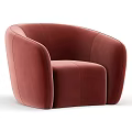 Modern Accent Chairs In Multiple Colors With Velvet Upholstery And Curved Design