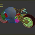 Sleek Modern Motorcycle Features Metallic Body Black Seat Reflective Surface And Unique Frame Design
