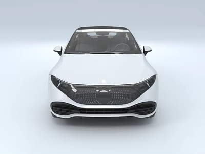 White Modern Car With Sleek Front Grille Sharp Headlights And Smooth Body Lines 3d model
