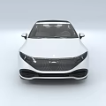 White Modern Car With Sleek Front Grille Sharp Headlights And Smooth Body Lines
