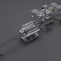 Automated Industrial Equipment Production Line With Conveyor Belt And Hopper Systems