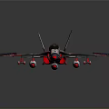 Colorful Cosmic Aerospace Fighter Model With Complex Patterns On Dark Background