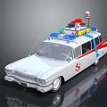 Functional Ghostbusters Themed Car With Roof Equipment And Iconic Logo