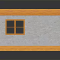 Small Shop Interior With Orange Frame Gray Walls Red Tiles Picture On Wall And Counter Items