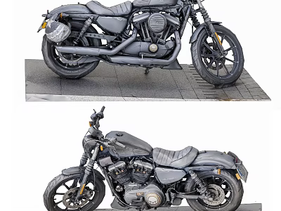 Sleek Black Motorcycle With Leather Single Seat And Vintage Design Features 3d model
