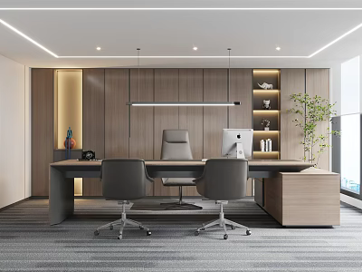 Modern Office Manager's Office 3d model