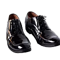 Shiny Black Leather Lace Up Formal Dress Shoes For Men