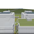 Modern Multi storey Industrial Plant in Life Science Park With Glass Curtain Wall