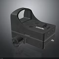 Black Tactical Weapon Sight With Adjustable Knob And Lens Window Design