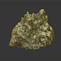 Natural Silver Gray Crystal Cluster With Rough Crystalline Formation And Shiny Surface 3d model