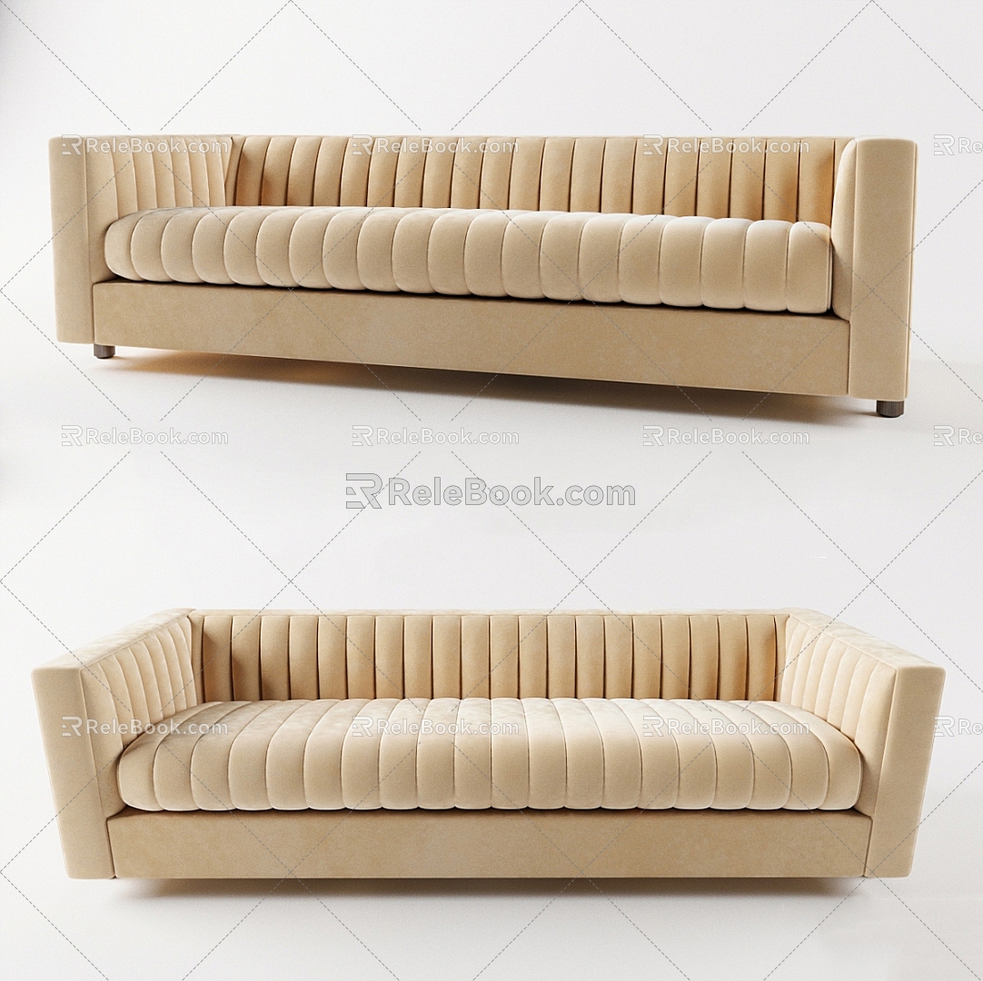 Casual Sofa Casual Sofa Living Room Sofa Multi-person Sofa Home Furniture Simple 3d model