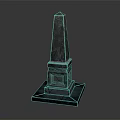 Ancient Stone Obelisk Architecture With Carved Hieroglyphic Details And Solid Base Pedestal Design