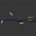 Classic Revolver With Black Metal Body And Wooden Grip Surrounded By Ammunition On Gray Background