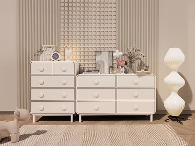 Elegant Entryway Cabinet And Sideboard With Drawer Design And Decorative Accents 3d model