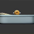 Canned Fish Container With Red Label And Yellow Oil Roll Inside