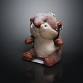 Plush Animal Shaped Children's Furniture Chair With Soft Surface and Brown Paws