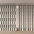 Modern Minimalist Room Divider With Grid Panel Design For Interior Space Decoration 3d model