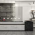 Hotel Reception Area New Chinese Reception Area 3d model