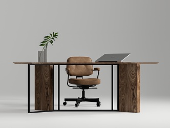 Modern Desk and Chair Home Office Desk and Chair 3d model