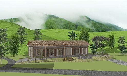 Modern Cottage Mulberry Garden 3d model