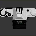 Vintage Canon SLR Camera With Silver Black Body And Classic Lens