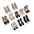 Women's Elegant Shoes Collection Featuring Various Styles High Heels Sandals And Colors