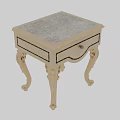 Classic Light Beige Chest of Drawers With Ornate Carved Legs And Decorative Trim