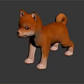 Cute Shiba Inu 3D Model With Realistic Fur And Standing Pose