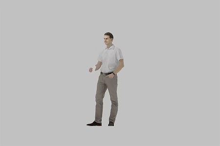 modern man character 3d model