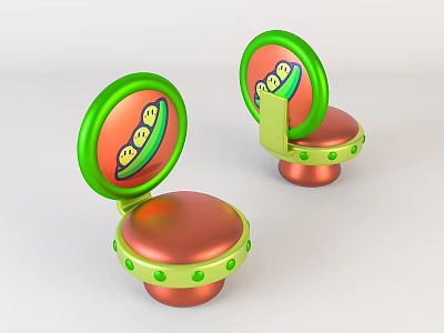 Modern Children's Chair Children's Cartoon Stool 3d model