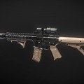 Assault Rifle AR15 Fully Automatic Rifle 3d model