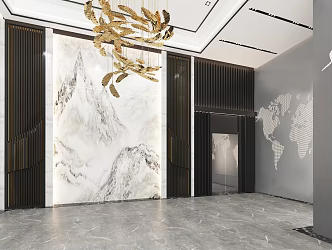 Modern Hall 3d model