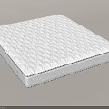 White Mattress With Honeycomb Quilted Design And Stitched Edges For Comfort