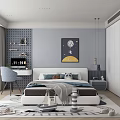 Modern Kids Bedroom Interior With Bed Toys And Decor