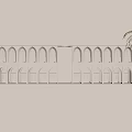 Cream wind plaster wall lamp embedded wall lamp 3d model