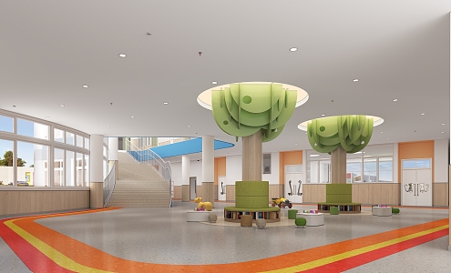 Kindergarten foyer activity area 3d model