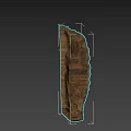 Natural Layered Stone Wood Decorative Structure With Textured Surface Design