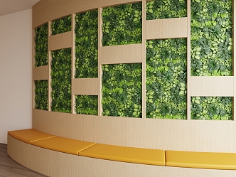 modern plant wall green plant wall 3d model