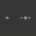 Classic Lighting Combination With Black Metal Spheres Green Multi Lamp Design And Gold Accents