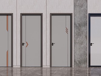 Modern swing door 3d model