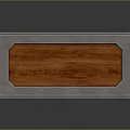 Modern Wooden And Metal Storage Shelf Unit With Four Tiers And Grille Base