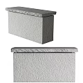 Two Grey Stone Rectangular Blocks With Textured Surfaces And Smooth Tops