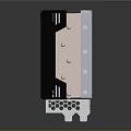 Modern graphics computer display card 3d model