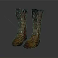 Brown Leather High Top Boots Featuring Lace Up Design And Distressed Finish