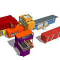 Colorful Modular Container Buildings Featuring Stacked Structures Various Layouts And Balconies